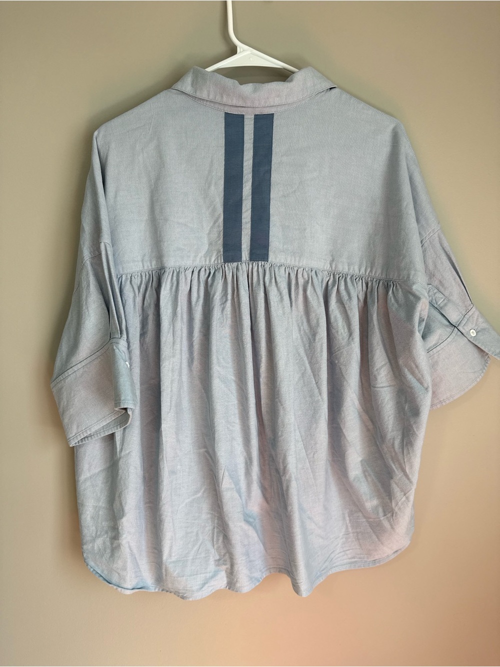 Maeve Anthropologie Mabel Boxy Oxford Shirt Size Large